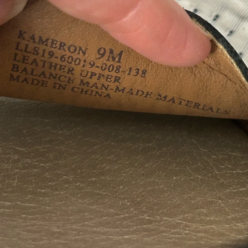 Lucca Lane Black Leather Cork Wedge Sandals Ankle Strap Comfort‎ Size 9 - Picture 6 of 9